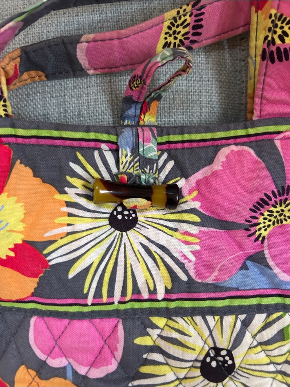 Vera Bradley Jazzy Blooms Tote Bag - Picture 3 of 6